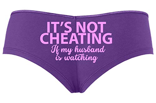 Knaughty Knickers Its Not Cheating If My Husband Watches Slutty Purple Boyshort