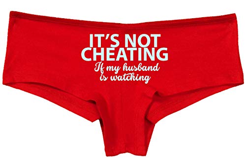 Knaughty Knickers Its Not Cheating If My Husband Watches Slutty Red Panties