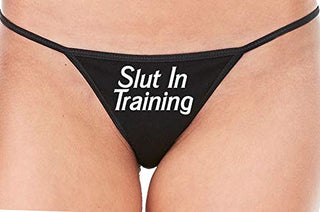 Slut in Training - Black String Thong