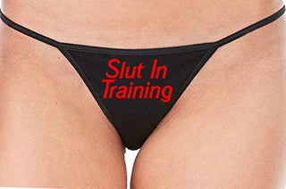 Slut in Training - Black String Thong