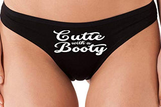 Cutie With A Booty - Black Thong