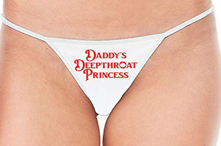 Daddy's Deepthroat Princess - White String Thong