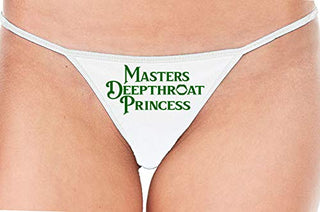 Master's Deepthroat Princess - White String Thong