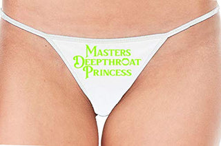 Master's Deepthroat Princess - White String Thong