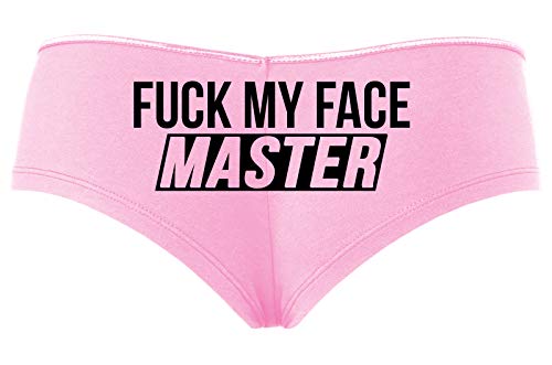 Knaughty Knickers Fuck My Face Master Oral Deepthroat Baby Pink Slutty Panties