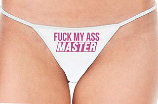 Fuck My Ass Master - White String Thong