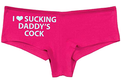 Knaughty Knickers I Love Sucking Daddys Cock DDLG Oral Hot Pink Underwear