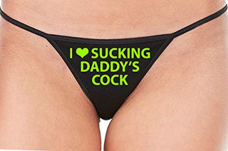 I Love Sucking Daddy's Cock - Black String Thong