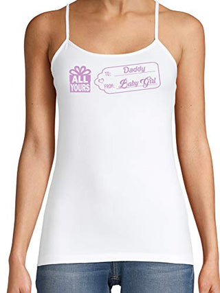 To Daddy From Baby Girl Gift Tag - White Cami