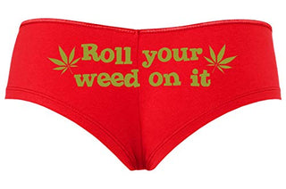 Roll You Weed on It - Red Boyshort