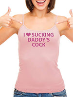 Knaughty Knickers I Love Sucking Daddys Cock DDLG Oral Pink Camisole Tank Top