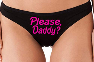 Please Daddy? - Black Thong
