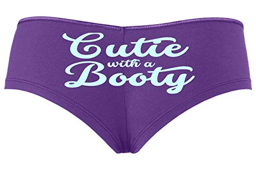 Knaughty Knickers Cutie With A Booty Great Ass Curves Slutty Purple Boyshort
