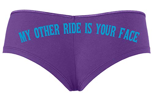 Knaughty Knickers - My Other Ride is Your Face Boy Short Panties - Fun Flirty Boyshort Panties