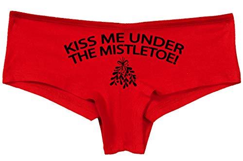 Knaughty Knickers Kiss Me Under The Mistletoe Christmas Sexy Fun Boyshort