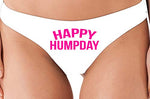 Knaughty Knickers Happy Humpday Selfies Thong Sexy White Underwear Social Media