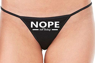 Nope Not Today - Black String Thong