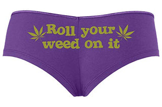 Roll You Weed on It - Purple Boyshort