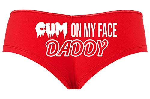 Knaughty Knickers Cum On My Face Daddy Facial Cumslut Slutty Red Boyshort