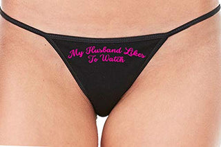 My Husband Likes To Watch - Black String Thong