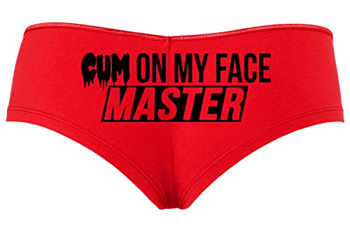 Knaughty Knickers Cum On My Face Master Cumslut Cumplay Slutty Red Boyshort