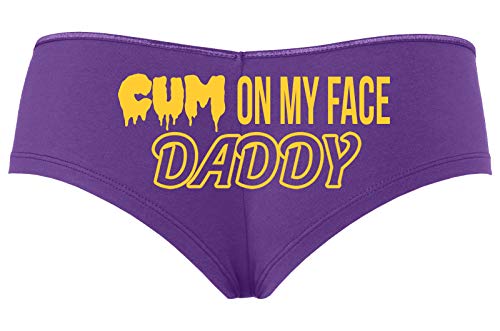 Knaughty Knickers Cum On My Face Daddy Facial Cumslut Slutty Purple Boyshort
