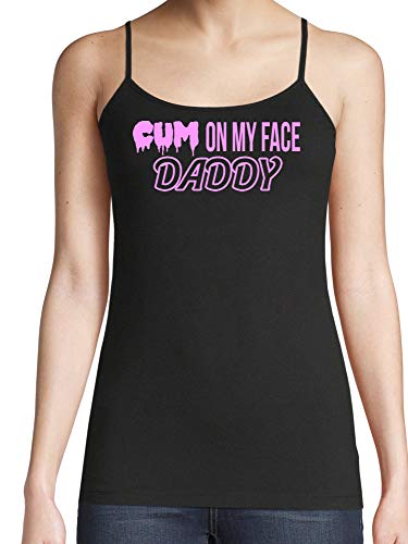 Knaughty Knickers Cum On My Face Daddy Facial Cumslut Black Camisole Tank Top