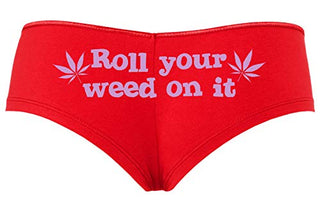Roll You Weed on It - Red Boyshort