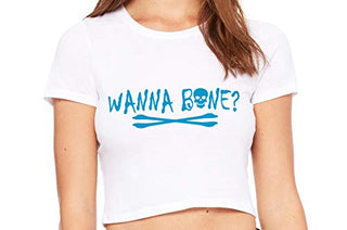Wanna Bone? - White Crop Top
