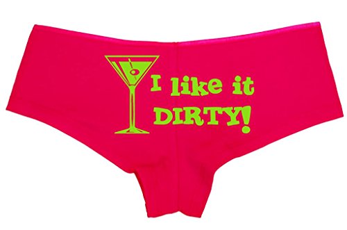 Knaughty Knickers Women's I Like It Dirty Funny Cheeky Hot Sexy Boyshort