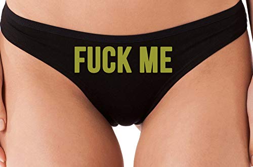 Knaughty Knickers Fuck Me Slut Underwear Black Thong Panties hotwife hot Wife
