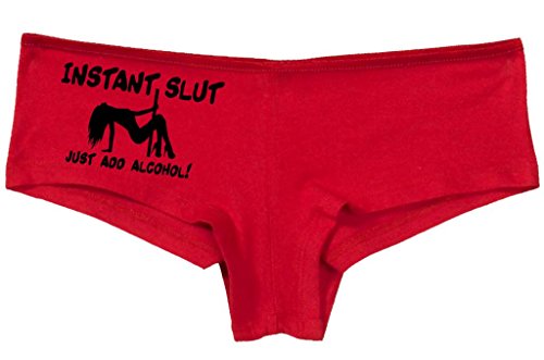Knaughty Knickers Women's Instant Slut Just Add Alcohol Hot Sexy Boyshort