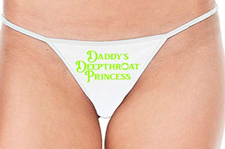 Daddy's Deepthroat Princess - White String Thong
