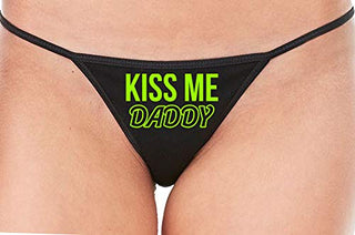 Kiss Me Daddy - Black String Thong
