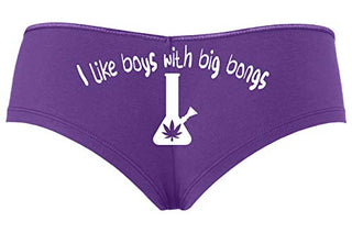 I Like Boys With Big Bongs - Purple Boyshort