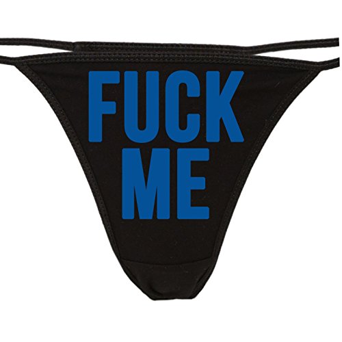 Fuck Me - Black String Side Thong Underwear