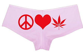 Peace Love Pot - Pink Boyshort