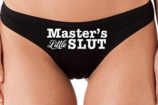Masters Little Slut - Black Thong