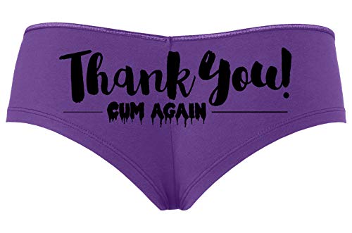 Knaughty Knickers Thank You Cum Again Sexy Flirty Cumslut Slutty Purple Boyshort
