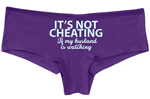 Knaughty Knickers Its Not Cheating If My Husband Watches Slutty Purple Panties