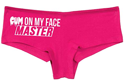 Knaughty Knickers Cum On My Face Master Cumslut Cumplay Hot Pink Underwear