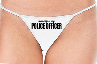 Property of My Police Officer - White String Thong