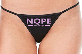 Nope Not Today - Black String Thong