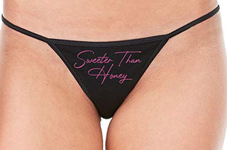Sweeter Than Honey - Black String Thong