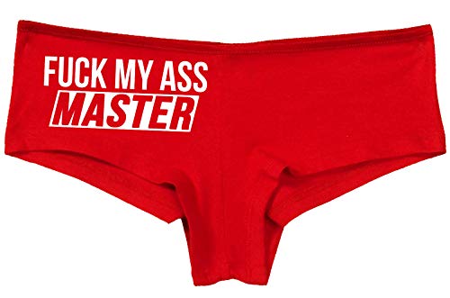 Knaughty Knickers Fuck My Ass Master Anal Play Cumslut Slutty Red Panties