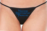 Knaughty Knickers Masters Deepthroat Princess Oral Sex Black String Thong Panty