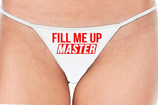 Fill Me Up Master - White String Thong