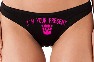 I Am Your Present - Black Thong