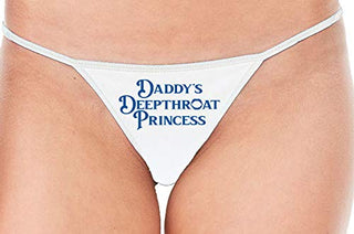 Daddy's Deepthroat Princess - White String Thong