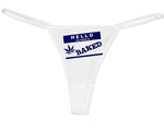 Knaughty Knickers Women's Hello My Name Baked Tag Pot Weed Leaf Thong